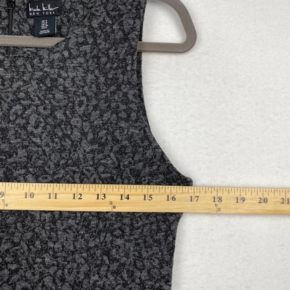 Nicole Miller Women's Size 4 Gray Cheetah Print Sleeveless Dress with Pockets - Picture 4 of 7